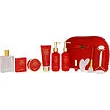 Lovery Japanese Cherry Blossom Eau De Parfum Spray 2.5 oz & Shower Gel 5 oz & Bubble Bath 5 oz & Body Scrub 1.69 oz & Bath Salt 3.5 oz & Mud Mask 3.38 oz & Nail Polish & Face Brush & Face Roller & Gua Sha Stone & Bag for unisex by Lovery